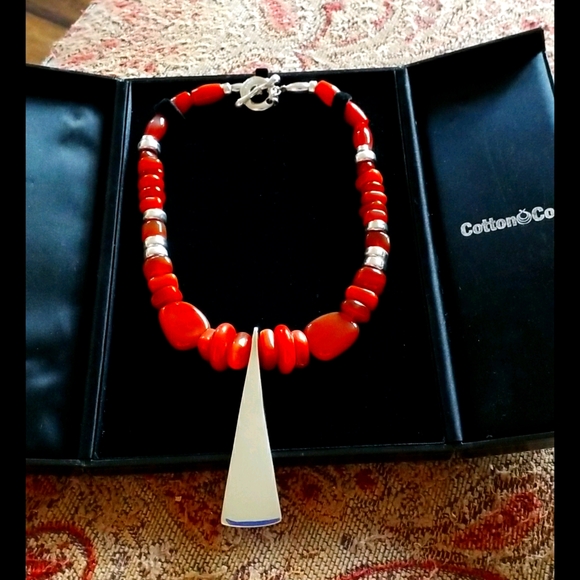 RLM Studio Sterling Silver Red Carnelian Necklace Toggle Clasp - Picture 14 of 16